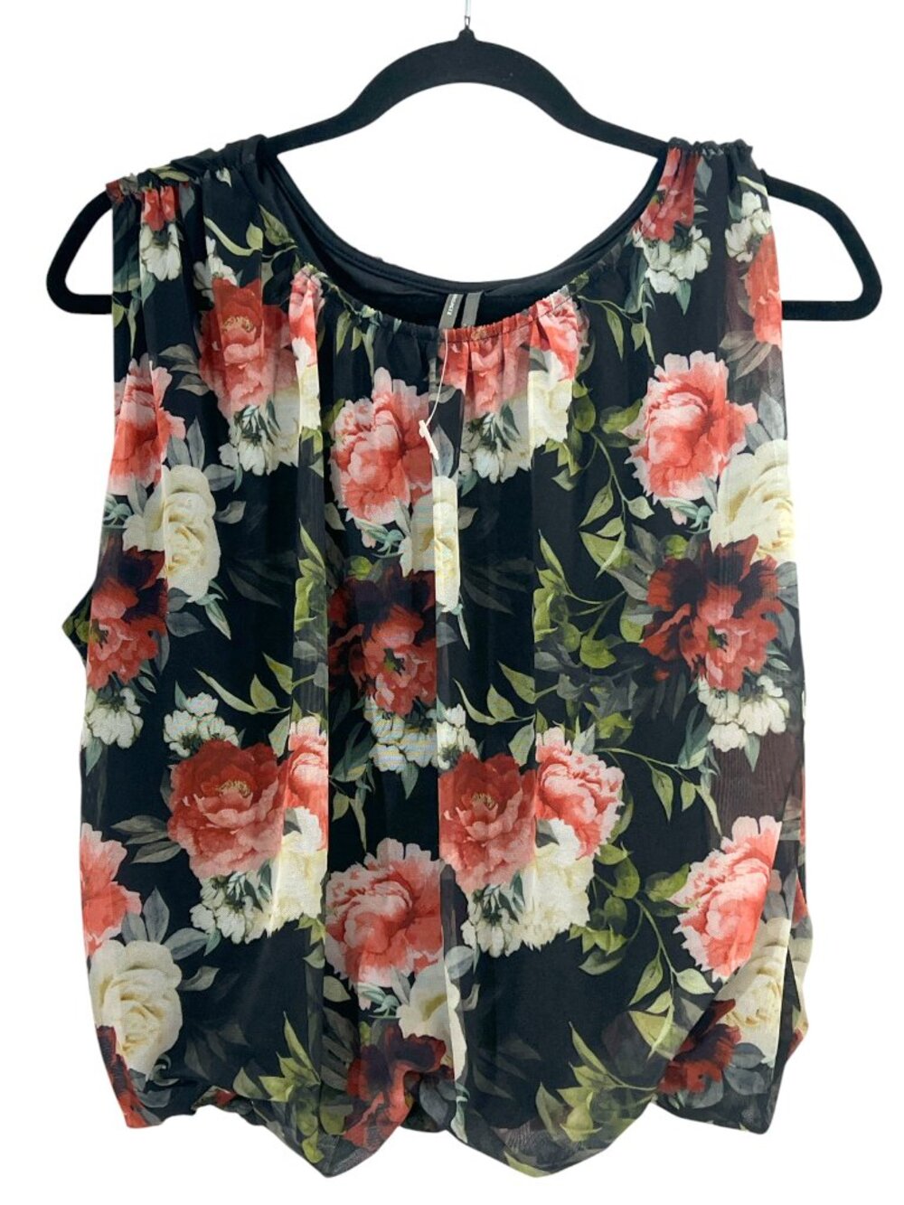 Anthropologie Floral Bubble Muscle Blouse Medium NWOT